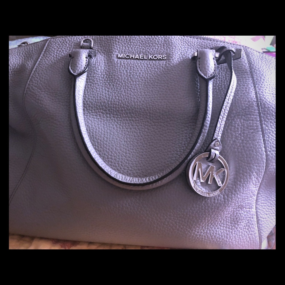 Michael kors grey leather purse